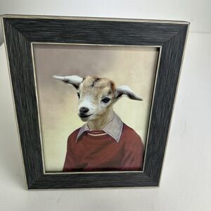goat in sweater artwork picture frame Home Decor Wall Hanging